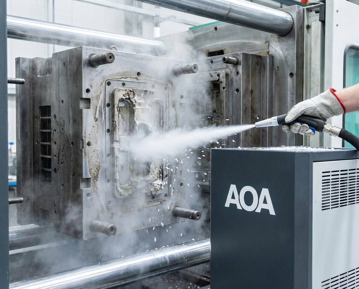 Dry Ice Blasting For Injection Molding